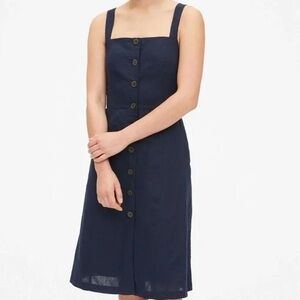 Gap Women’s 6 Linen Square Neck Dress